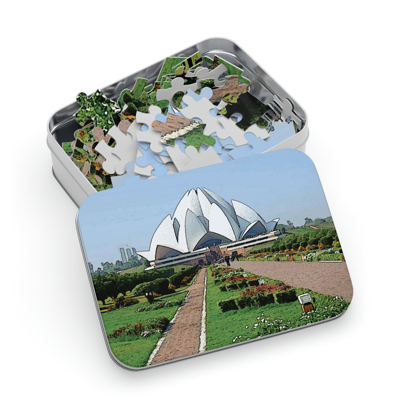Jigsaw Puzzle (30, 110, 252, 500,1000-Piece) ... 'Bahai'i House-Of-Worship' ... "Lotus Temple: Delhi, India, 2008" ... Original Works ...