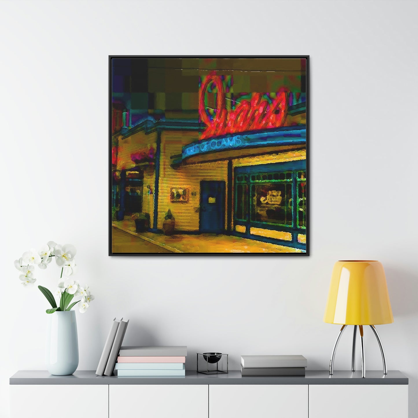 Gallery Canvas Wraps, Square Frame ...  In-A-Hurry & Stressed? ... Remember: Keep "Clam" ... Clam_Happy ...  'Ivars: Seattle Waterfront' ... Personal Archives ... Original Works ...