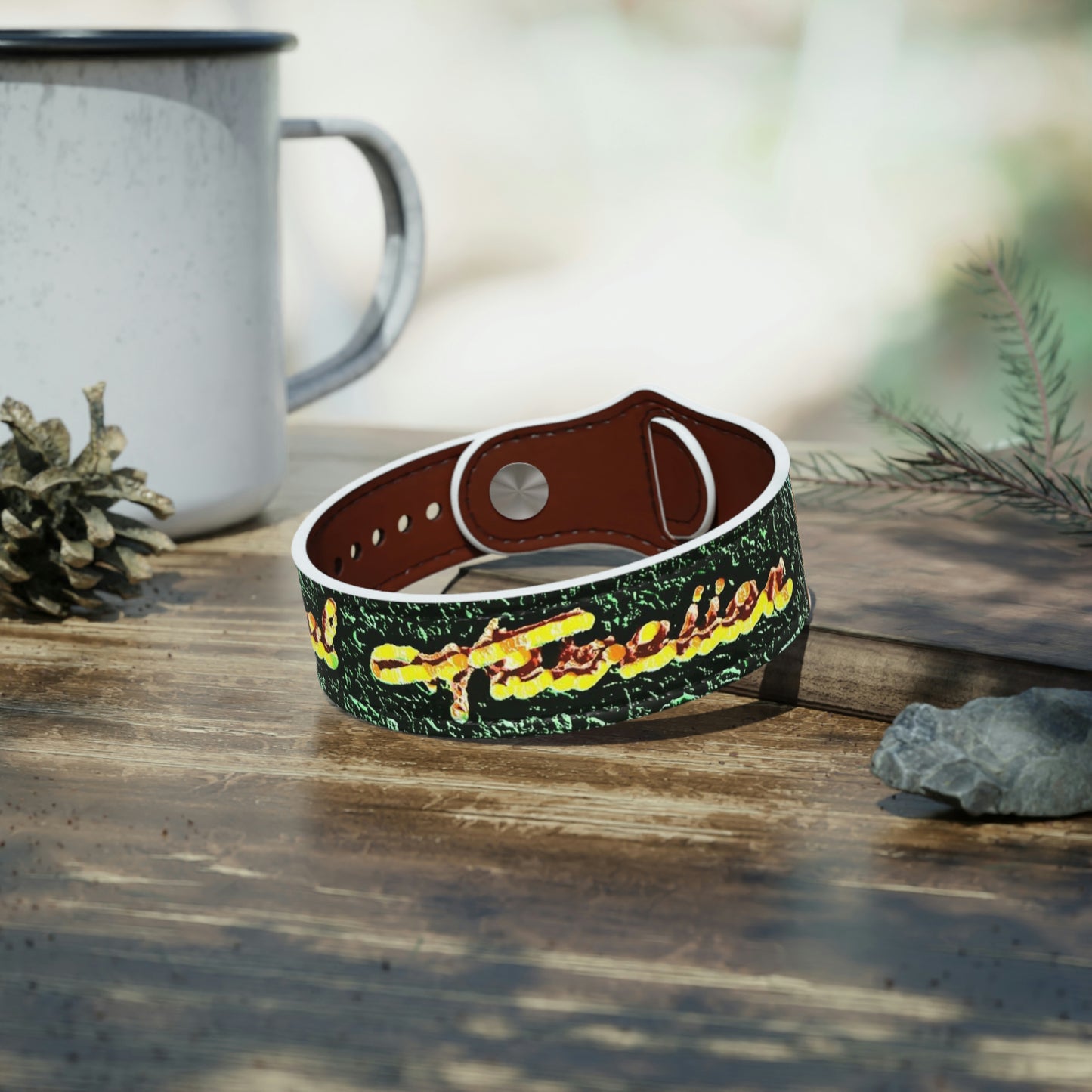 Faux Leather Wristband ... "La Grande Entree" At: 'The Pink Palace' ... The Royal Hawai'ian ... Honolulu, HI ... '27Oct2014' ... Original Works ...
