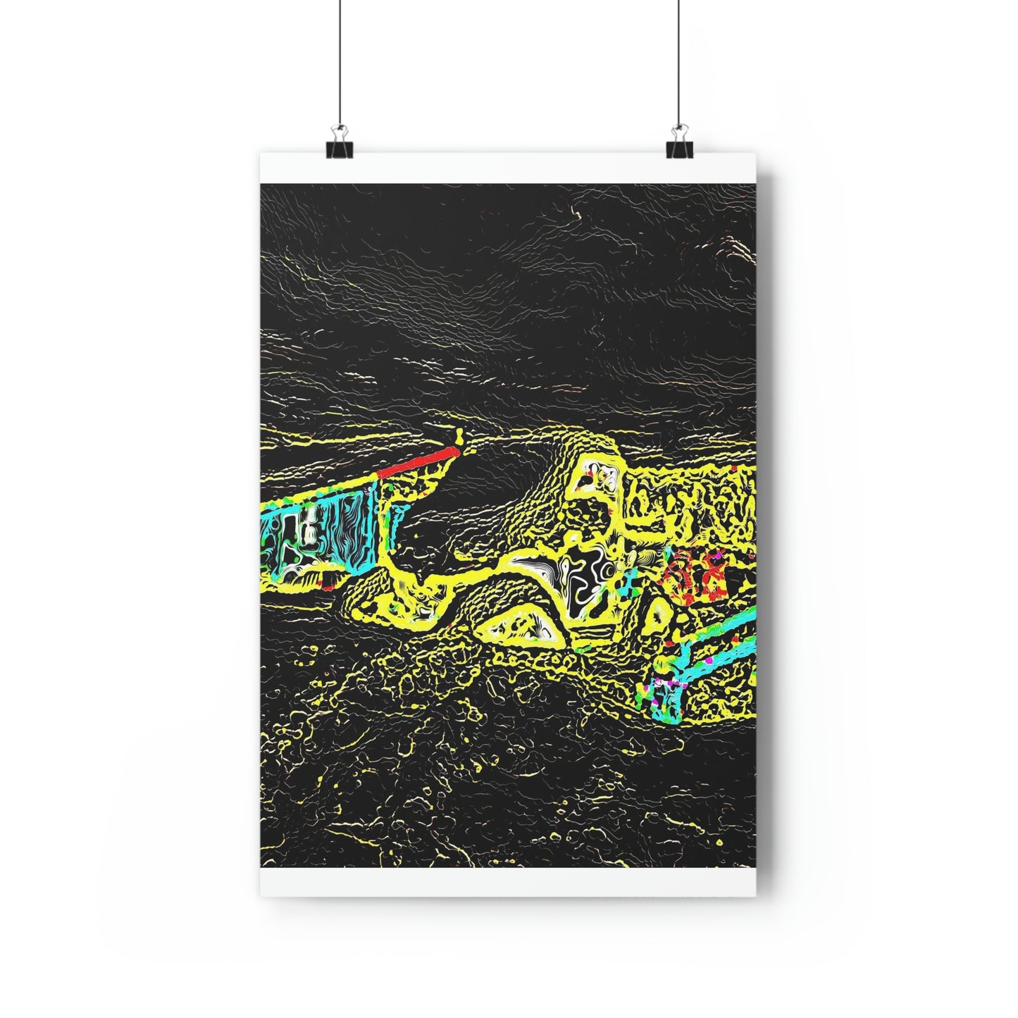 Giclée Art Print ... "Snow Vehicle In Snow Storm At-Rest" ... Circa 12Mar23 ... Central Idaho ... 18-Hours Rendering Time: Original Works ...