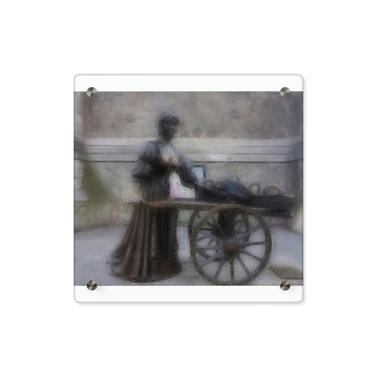 Acrylic Wall Art Panels ... Dublin's "Molly Malone Along Grafton Street" ... Cryin' Cockels & Muscles Alive-Alive-Oh ... Circa 2003 ... Original Works ...