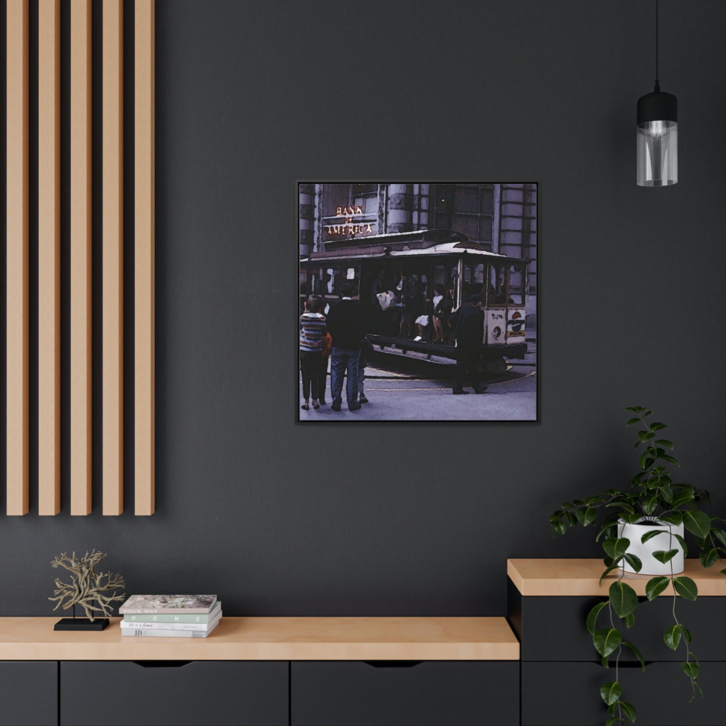 Gallery Canvas Wraps, Square Frame ... San Francisco ... 'Rice-A-Roni-A-San Francisco Treat' ... "A Cable Car Classic" ... Family Archives: 1973 ... Original Works ...