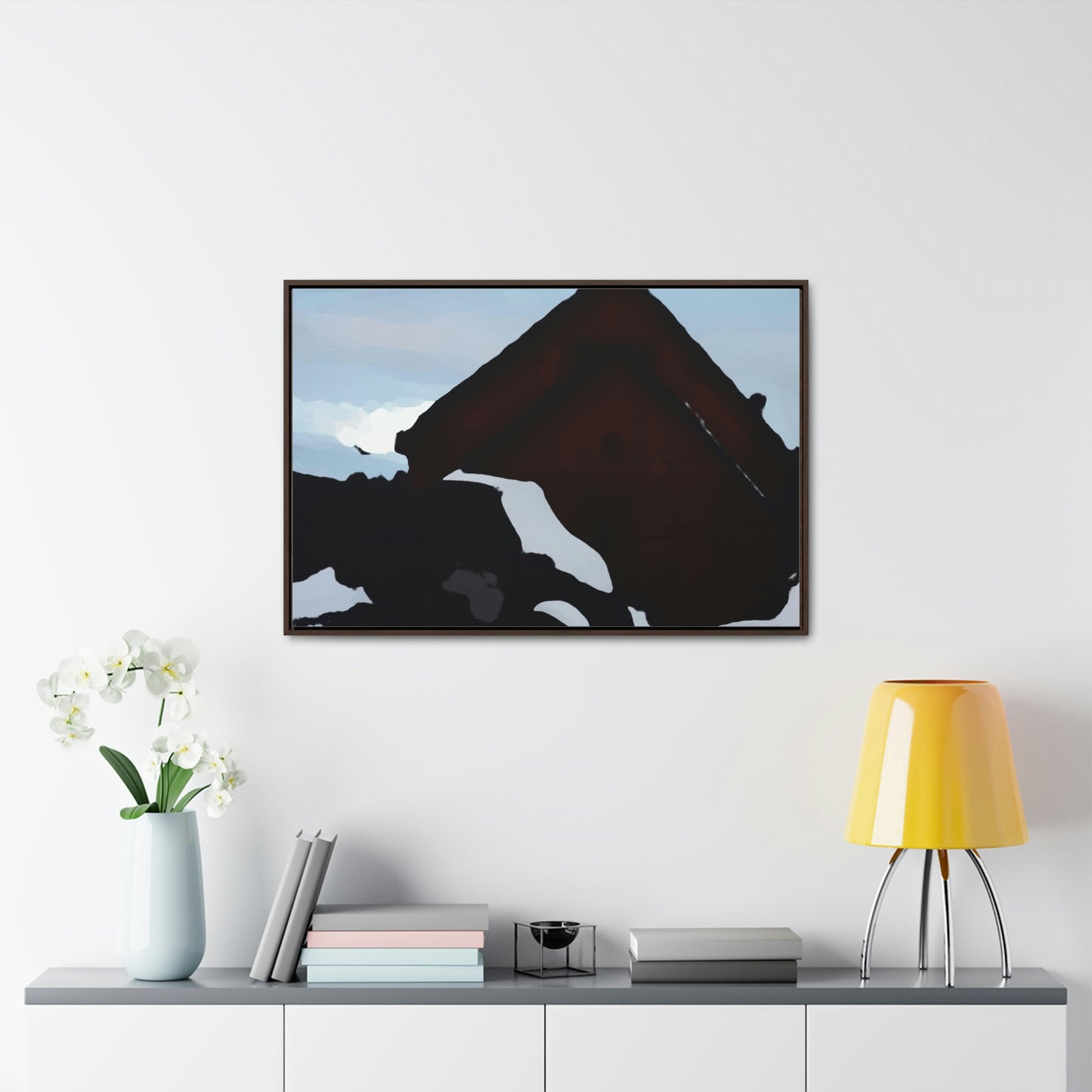 Gallery Canvas Wraps, Horizontal Frame ... After An Intense Snow Storm ... 'Digging Out' ... A Vehicle & Cabin "In The Mountains" ... March 2023 ... Original Works ...
