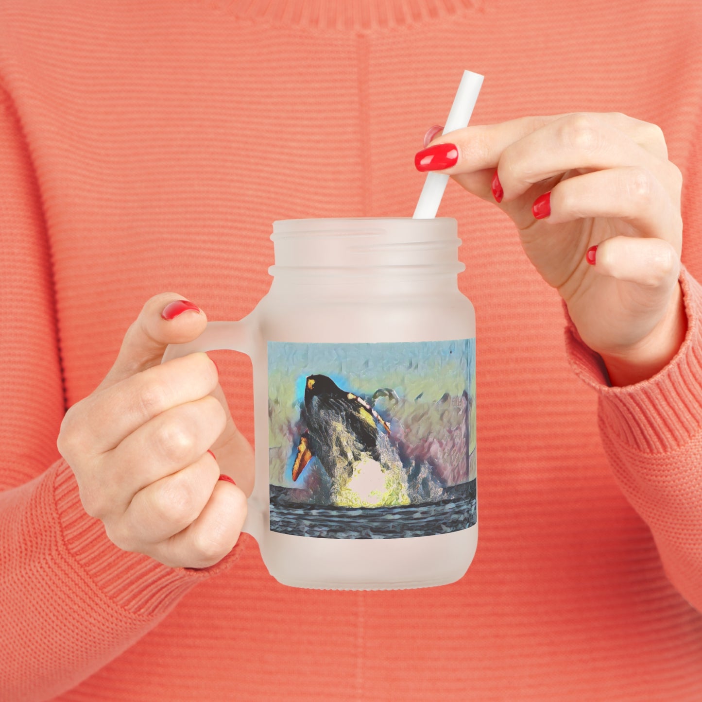 Mason Jar ... An Extraordinary Humpback Breach ... 'With Explosive Energy' ... Family Archives (KPH) ... Circa: 21st Century. Maui, HI ... Original Works ...