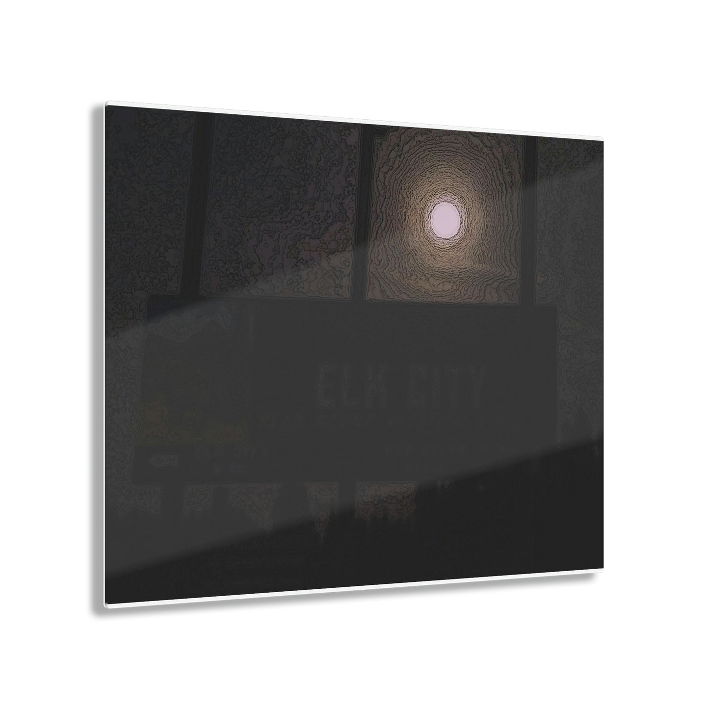 Acrylic Prints ... Car Approaches From The Stern ... Moon Ascendary From The Bow ... "Two Friendly Travellers On A Cold Night Near Elk City" ... C