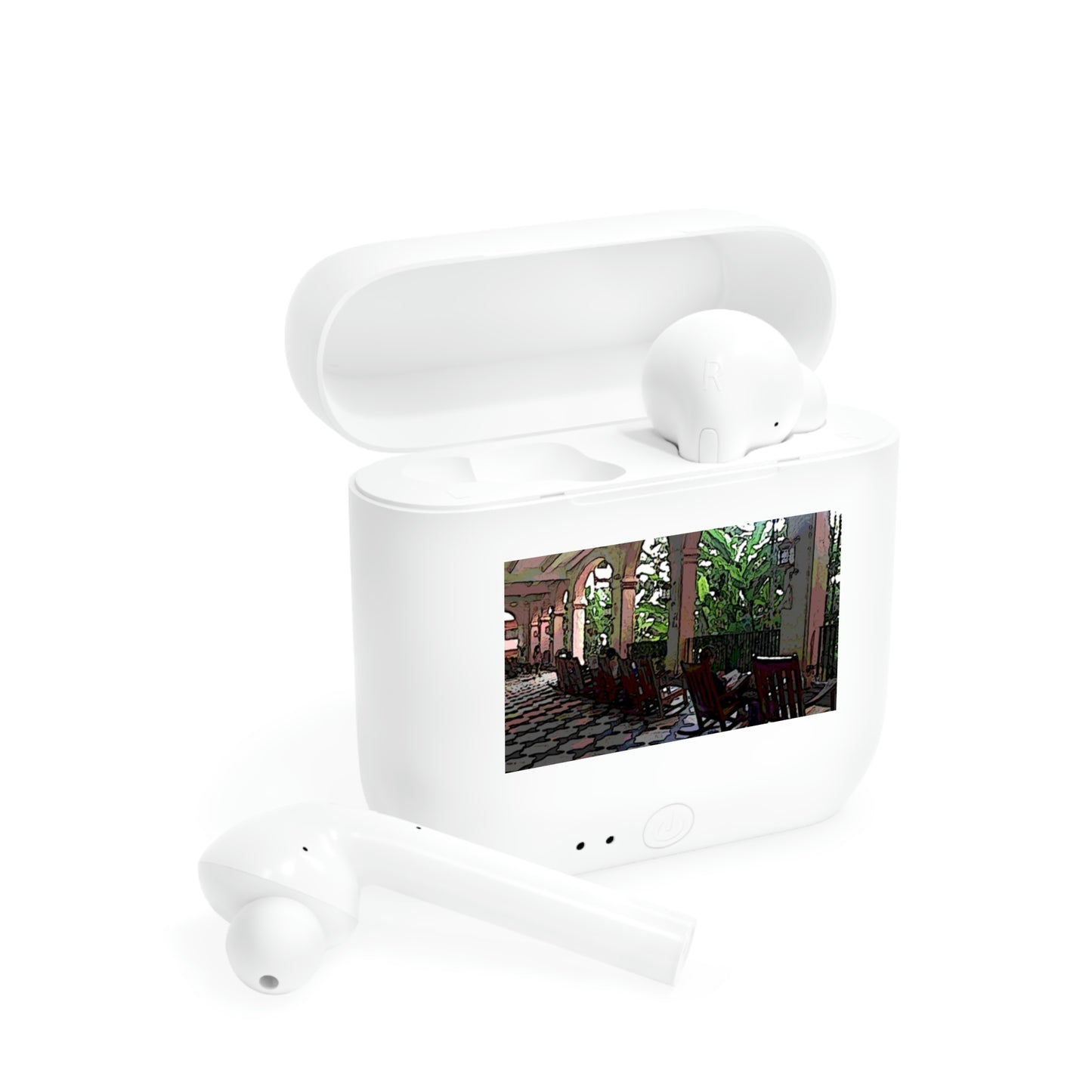 Essos Wireless Earbuds ...  Lanai & Rocking Chairs At: 'The Pink Palace' ... The Royal Hawai'ian ... Honolulu, HI ... '27Oct2014' ... Original Works ...