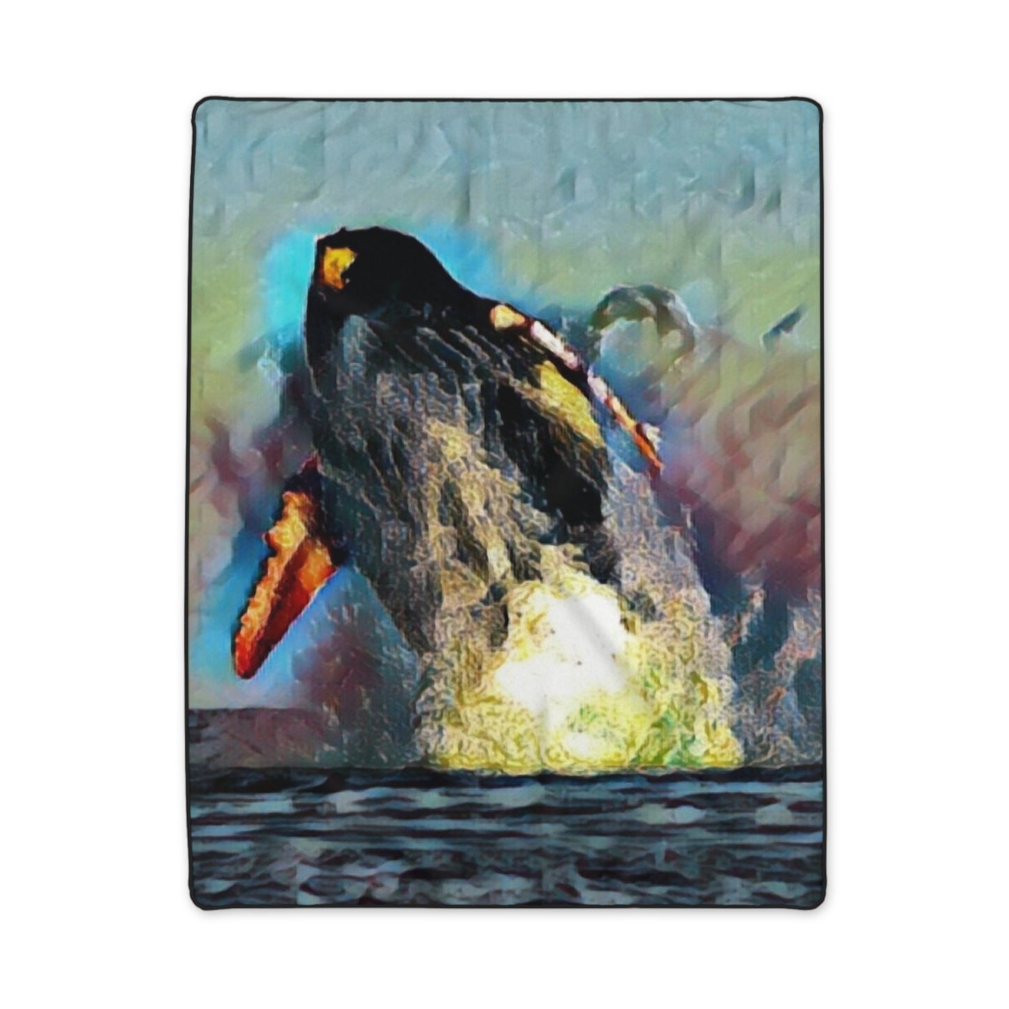 Polyester Blanket ... An Extraordinary Humpback Breach ... 'With Explosive Energy' ... Family Archives (KPH) ... Circa: 21st Century. Maui, HI ... Original Works ...