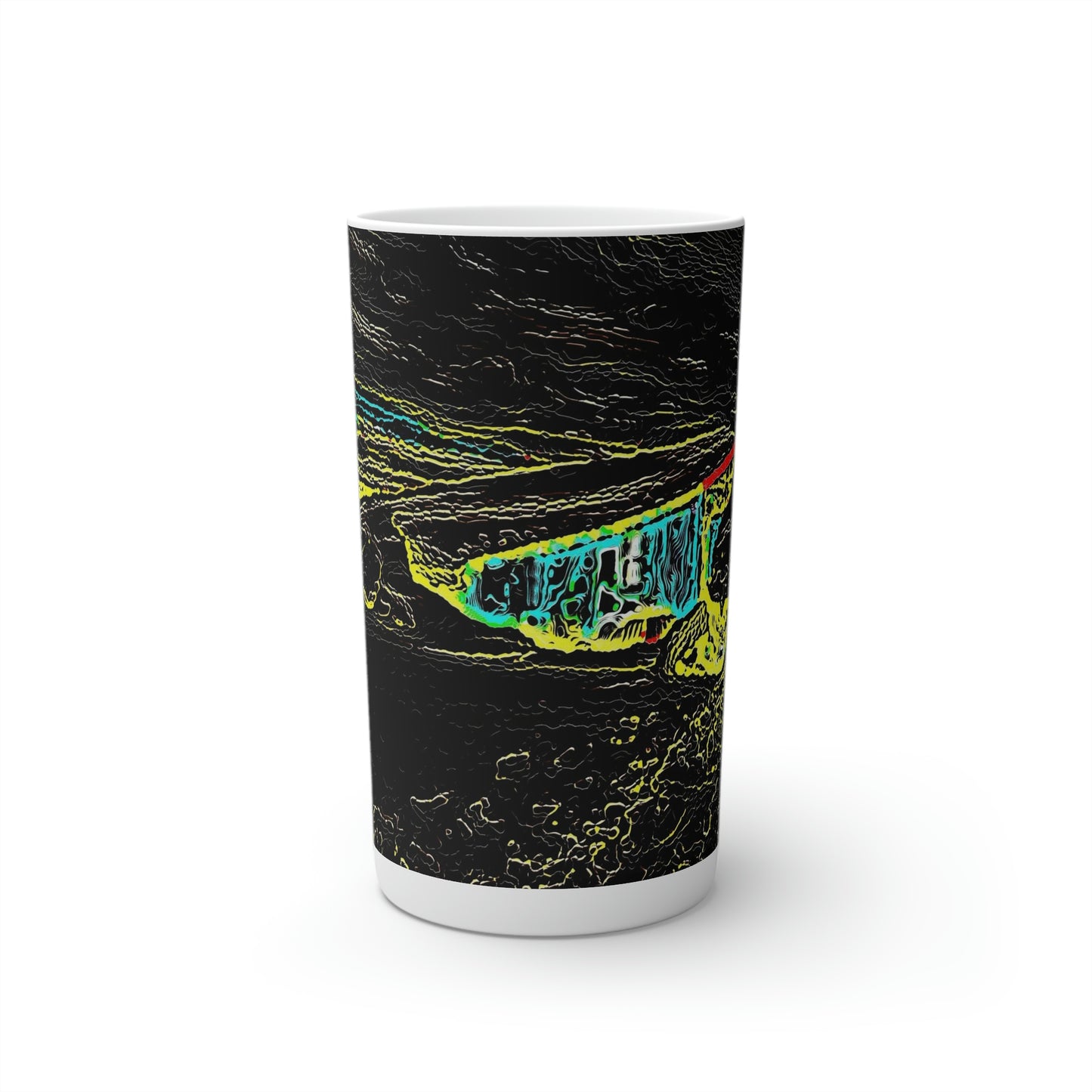 Conical Coffee Mugs (3oz, 8oz, 12oz) ... "Snow Vehicle In Snow Storm At-Rest" ... Circa 12Mar23 ... Central Idaho ... 18-Hours Rendering Time: Original Works ...