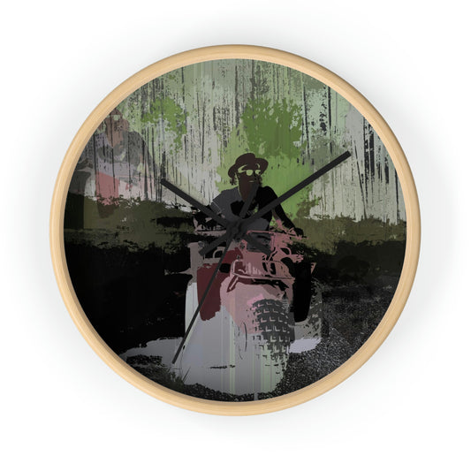 Wall clock ... 3-Wheeln' N' Groovin The Mountain Roads ... Central Idaho ... Original Works ...