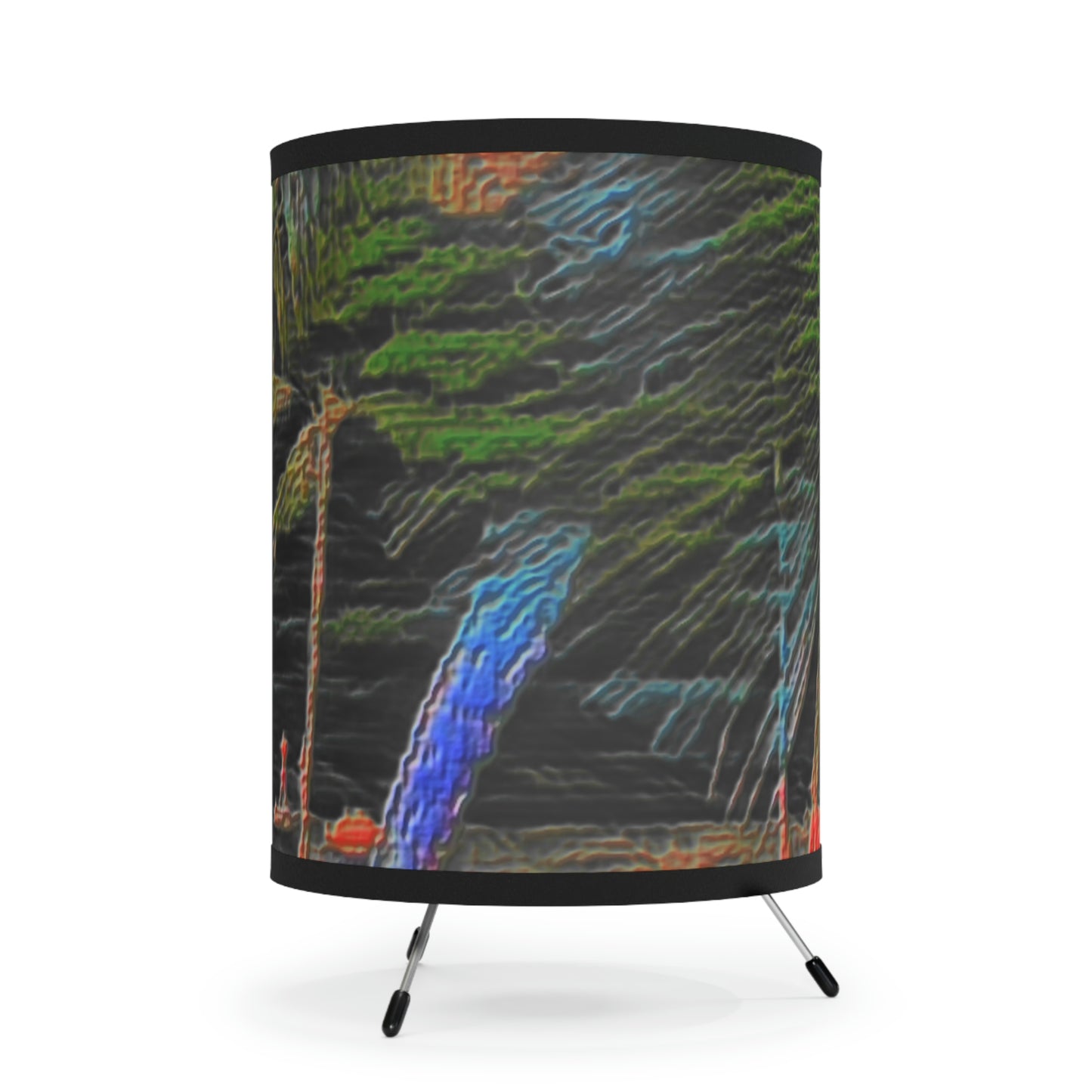 Tripod Lamp with High-Res Printed Shade, US\CA plug ... "The Royal Hawai'ian: Waikiki Beach_Beach" ... Honolulu, HI ... Ocotber 2014 (Halloween) ... Original Works ...