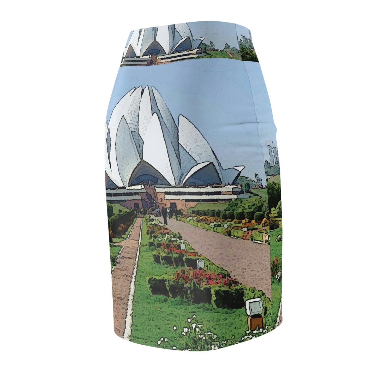 Women's Pencil Skirt ... 'Bahai'i House-Of-Worship' ... "Lotus Temple: Delhi, India, 2008" ... Original Works ...