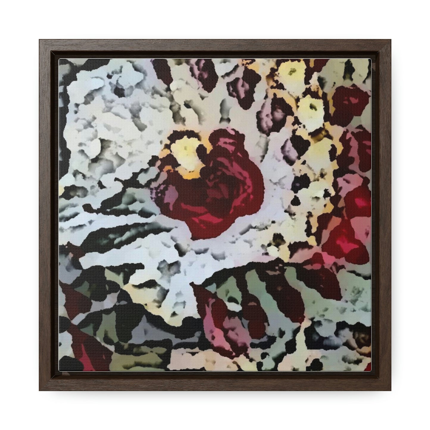 Gallery Canvas Wraps, Square Frame ... "A Friendly Flower" ... Pointsettia 'Pointing' ... Original Works ... (Supplied Photograph) ...