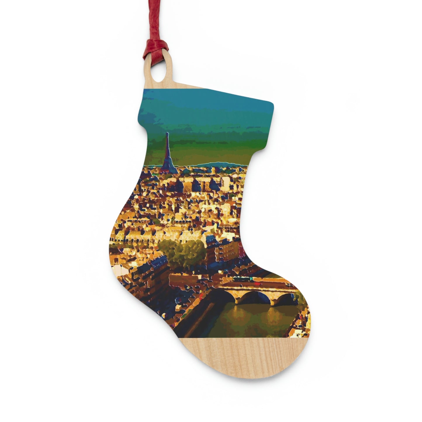 Wooden Ornaments ... Au Paris ... "Along The River Seine" ... Barbara Joan Bonnel-Holt: 1972 ... Original Works ...