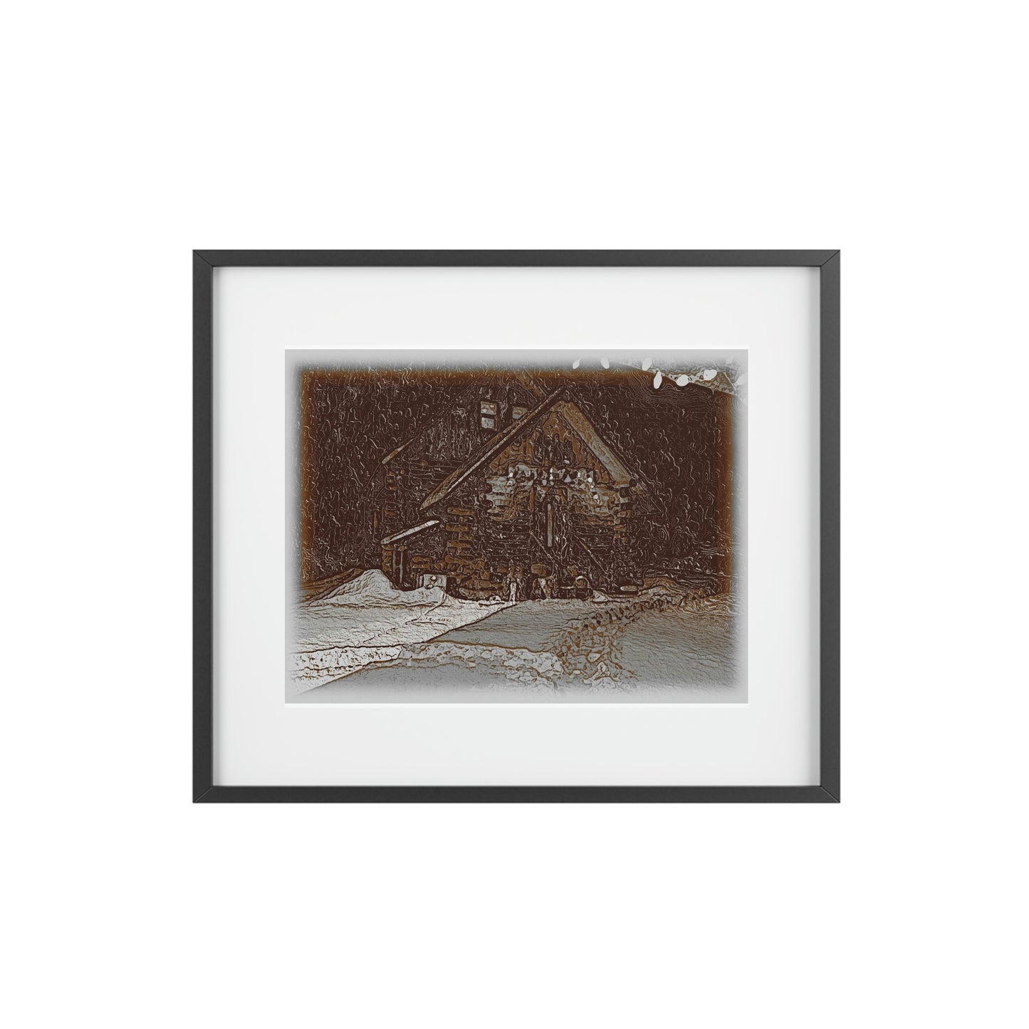 Framed Posters, Matte ... Thanksgiving: And The Turkey Is Roasting & The Snow Is Falling ...