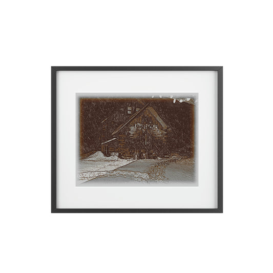 Framed Posters, Matte ... Thanksgiving: And The Turkey Is Roasting & The Snow Is Falling ...