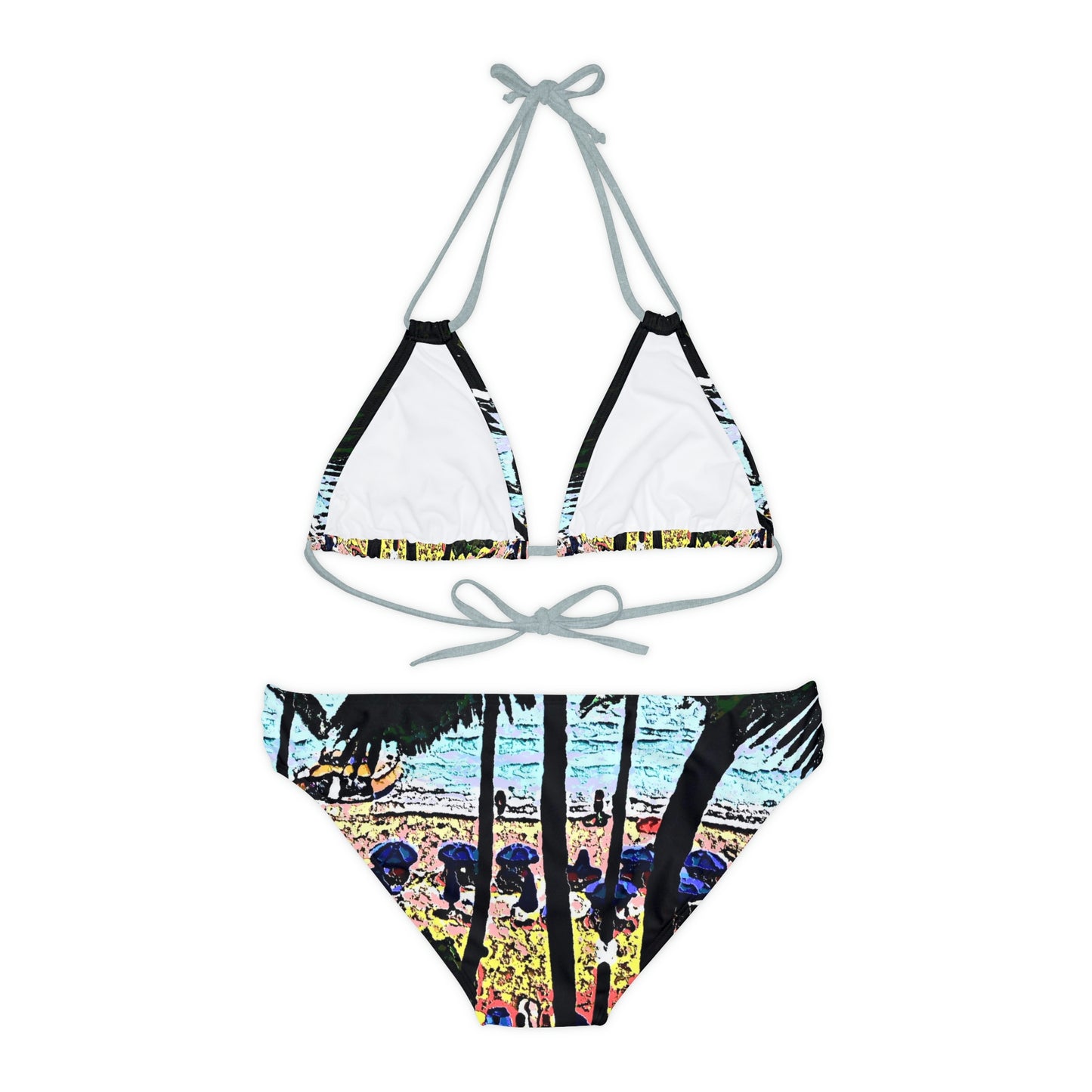 Strappy Bikini Set ...  "A Beautiful Beach Amongst The Palms" ... The Outrigger Waikiki, Honolulu, Oahu ... Original Works ...