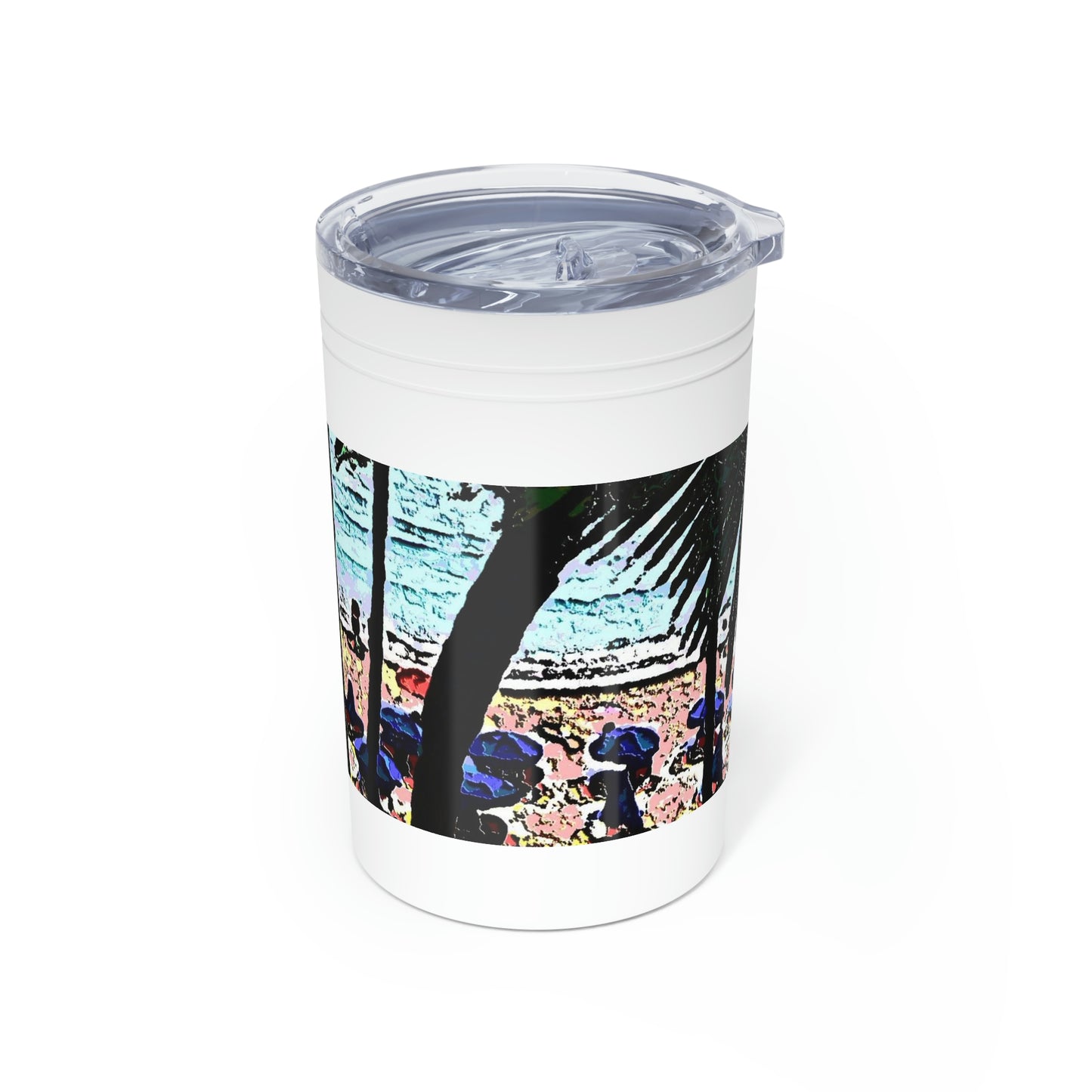 Vacuum Insulated Tumbler, 11oz ... "A Beautiful Beach Amongst The Palms" ... The Outrigger Waikiki, Honolulu, Oahu ... Original Works ...