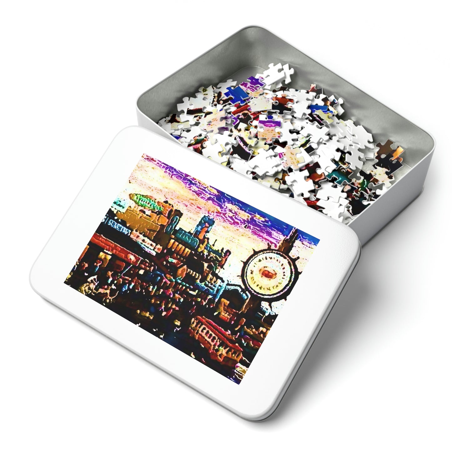 Jigsaw Puzzle (30, 110, 252, 500,1000-Piece) ... "No.9 Fishermen's Grotto - Fishermen's Wharf, SF, California" ... Family Archives: 1970's ... Original Works ...