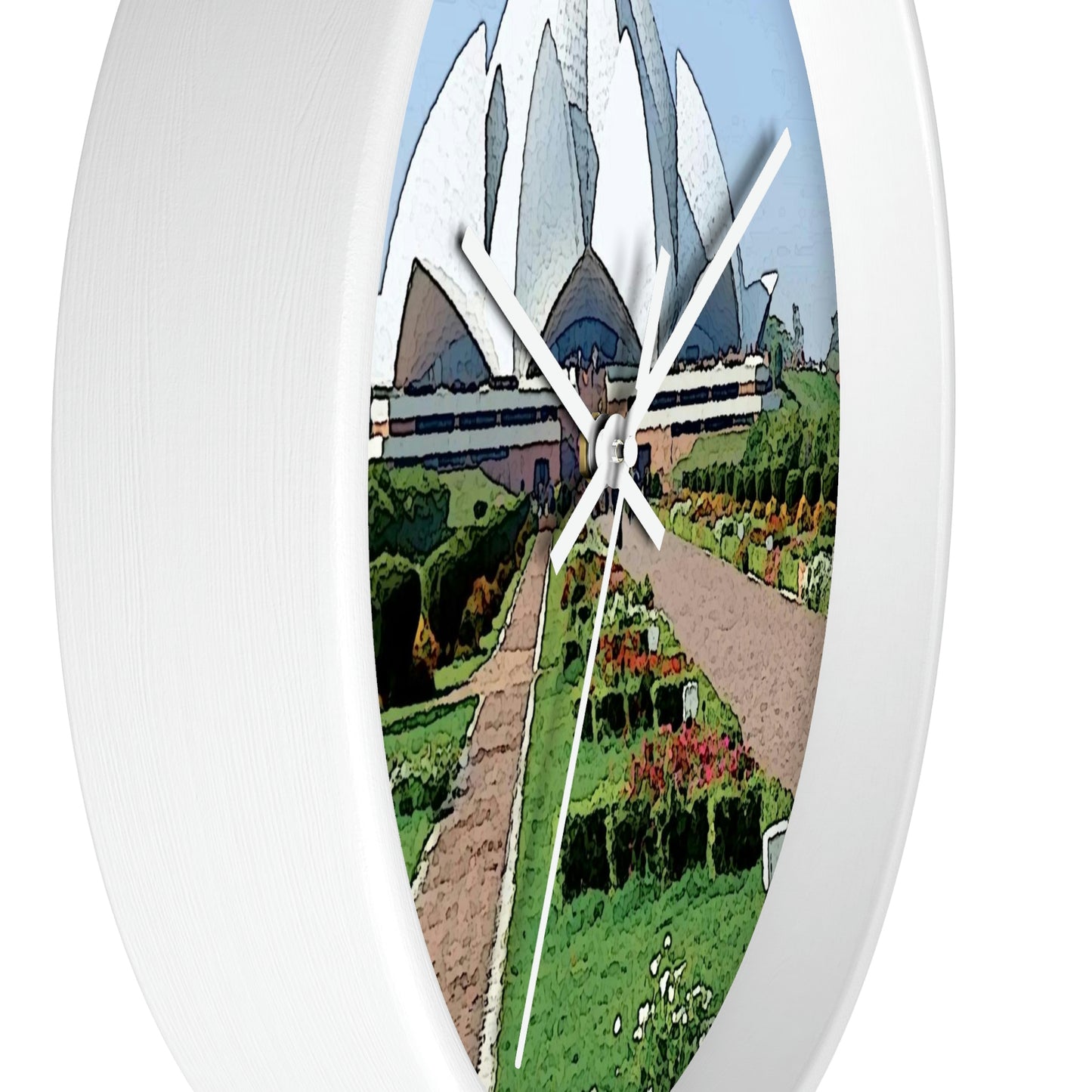 Wall clock ... 'Bahai'i House-Of-Worship' ... "Lotus Temple: Delhi, India, 2008" ... Original Works ...