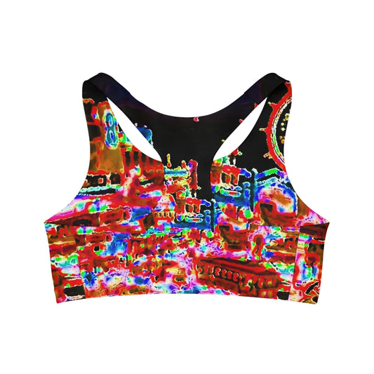Seamless Sports Bra (AOP) ... "No.9 Fishermen's Grotto - Fishermen's Wharf, SF, California" ... Family Archives: 1970's ... Original Works ...