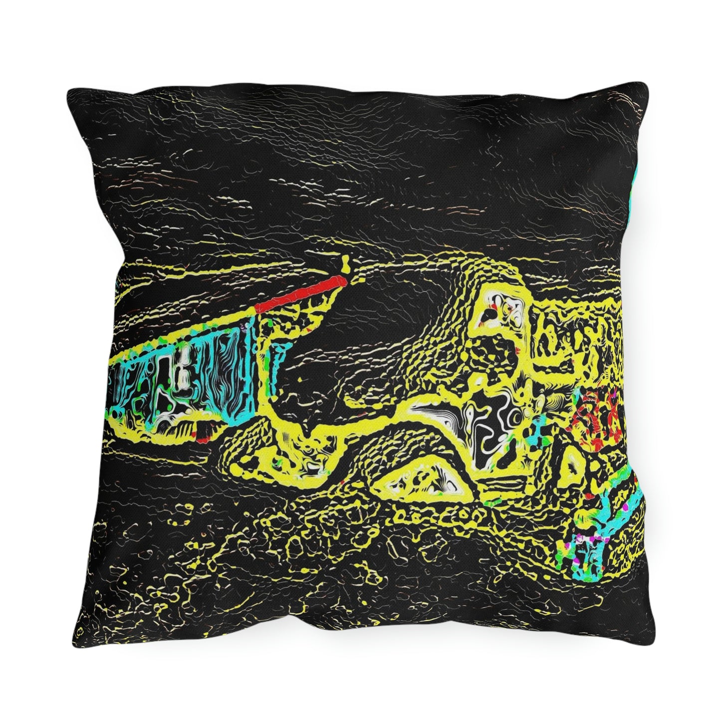 Outdoor Pillows ...  "Snow Vehicle In Snow Storm At-Rest" ... Circa 12Mar23 ... Central Idaho ... 18-Hours Rendering Time: Original Works ...