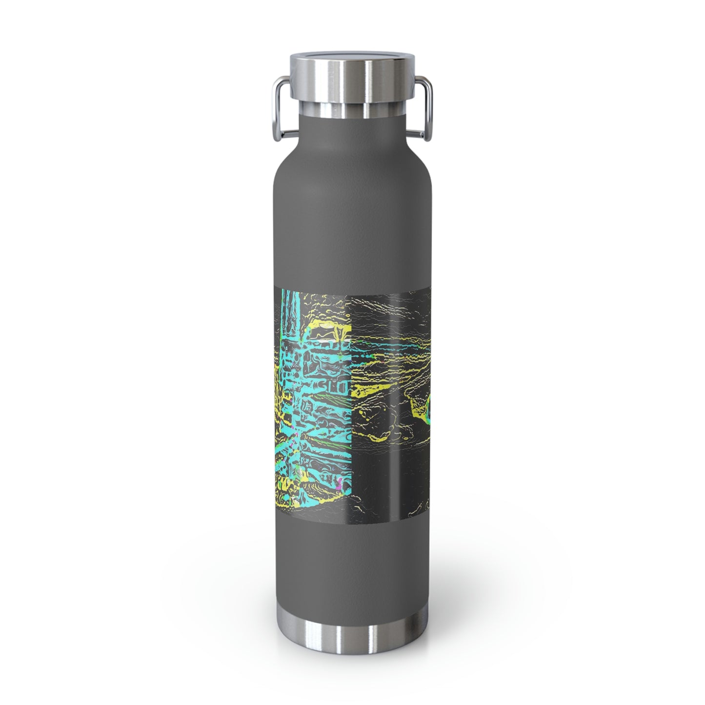 Copper Vacuum Insulated Bottle, 22oz ... "Snow Vehicle In Snow Storm At-Rest" ... Circa 12Mar23 ... Central Idaho ... 18-Hours Rendering Time: Original Works ...