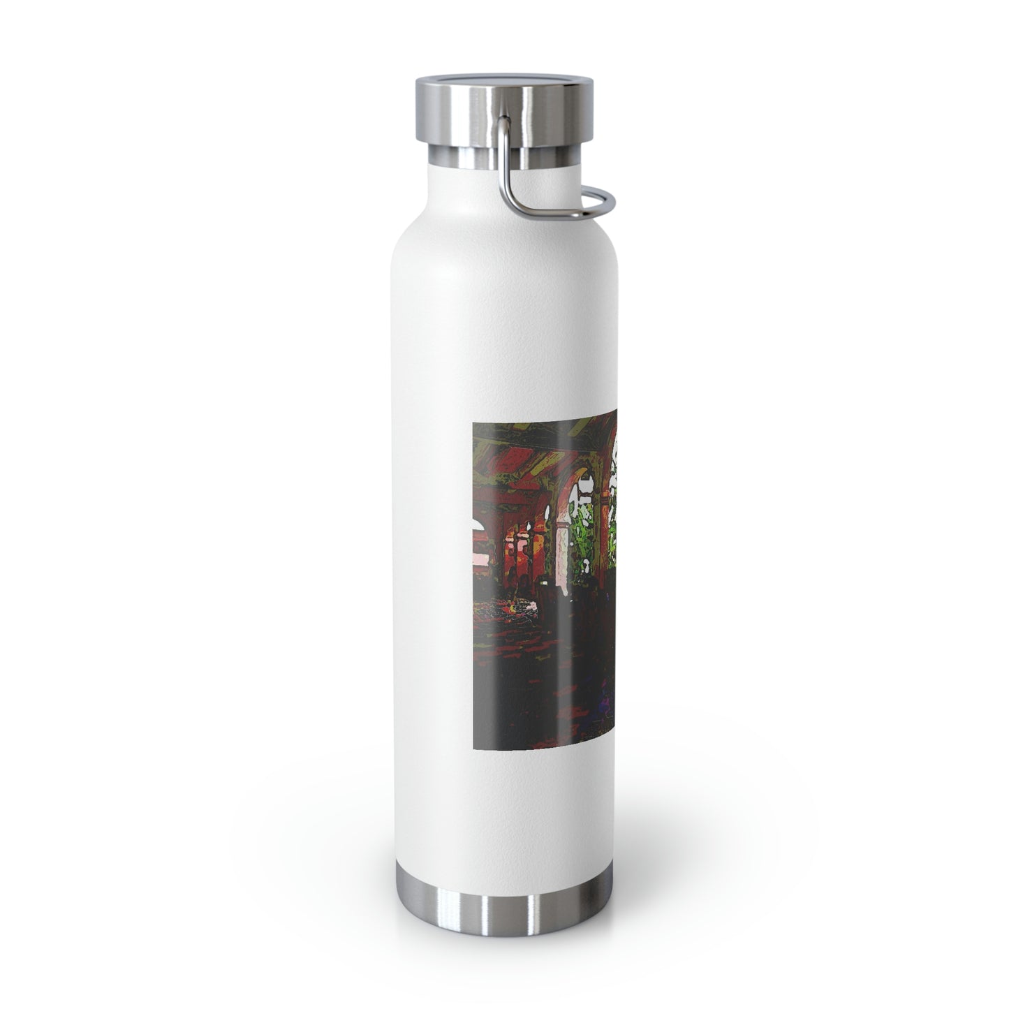 Copper Vacuum Insulated Bottle, 22oz ... Lanai & Rocking Chairs At: 'The Pink Palace' ... The Royal Hawai'ian ... Honolulu, HI ... '27Oct2014' ... Original Works ...