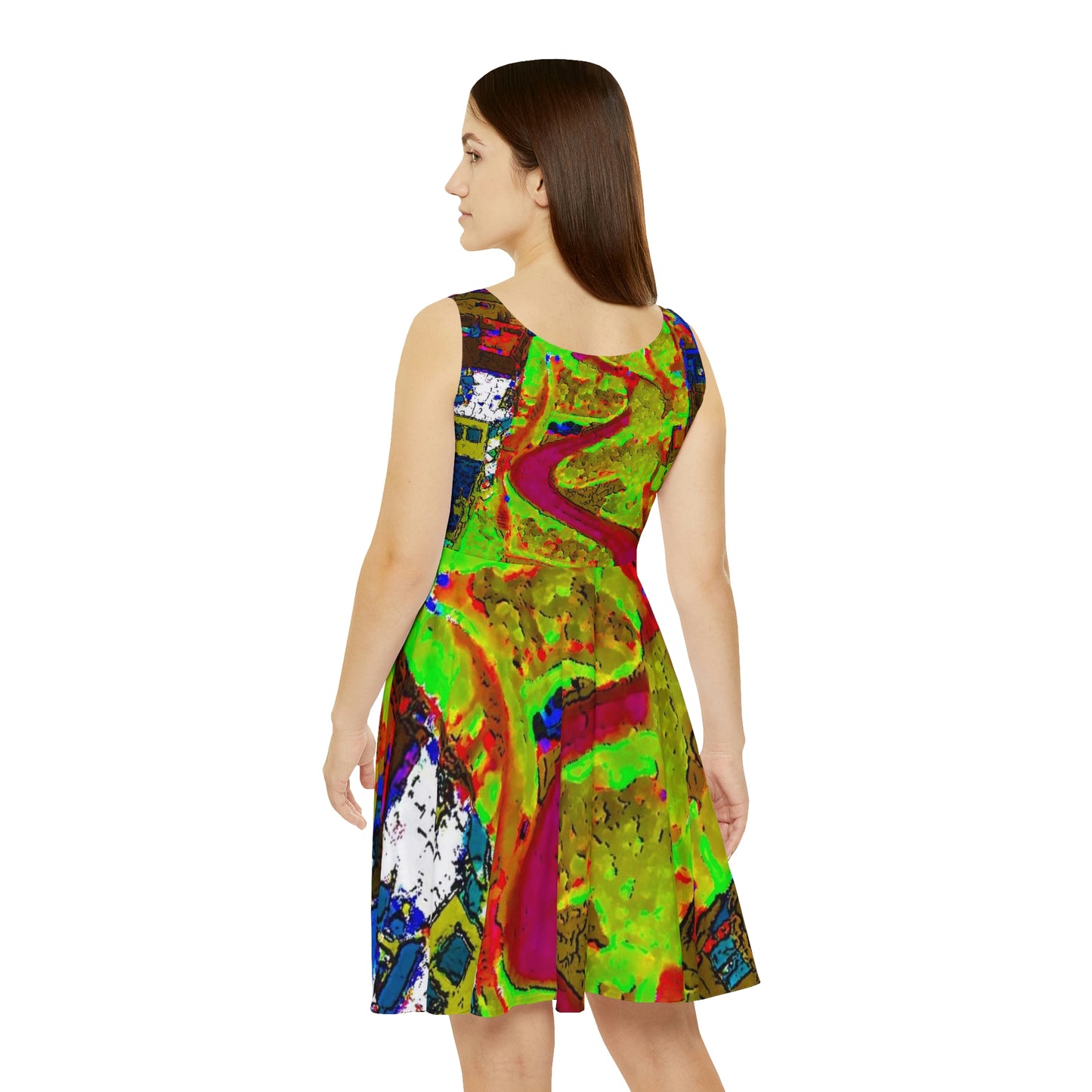 Women's Skater Dress ... A Crazy Street ... 'Eight Winding Curve-Switchbacks' ... "Lombard Street, San Francisco, CA' ... Family Archives: 1970's ... Original Works ...