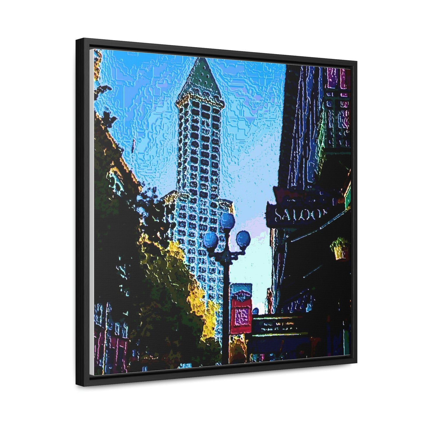 Gallery Canvas Wraps, Square Frame ...  Pioneer Square & Smith Tower ... 'That World Famous View' ... Colleague Supplied Photo ... Original Works ...