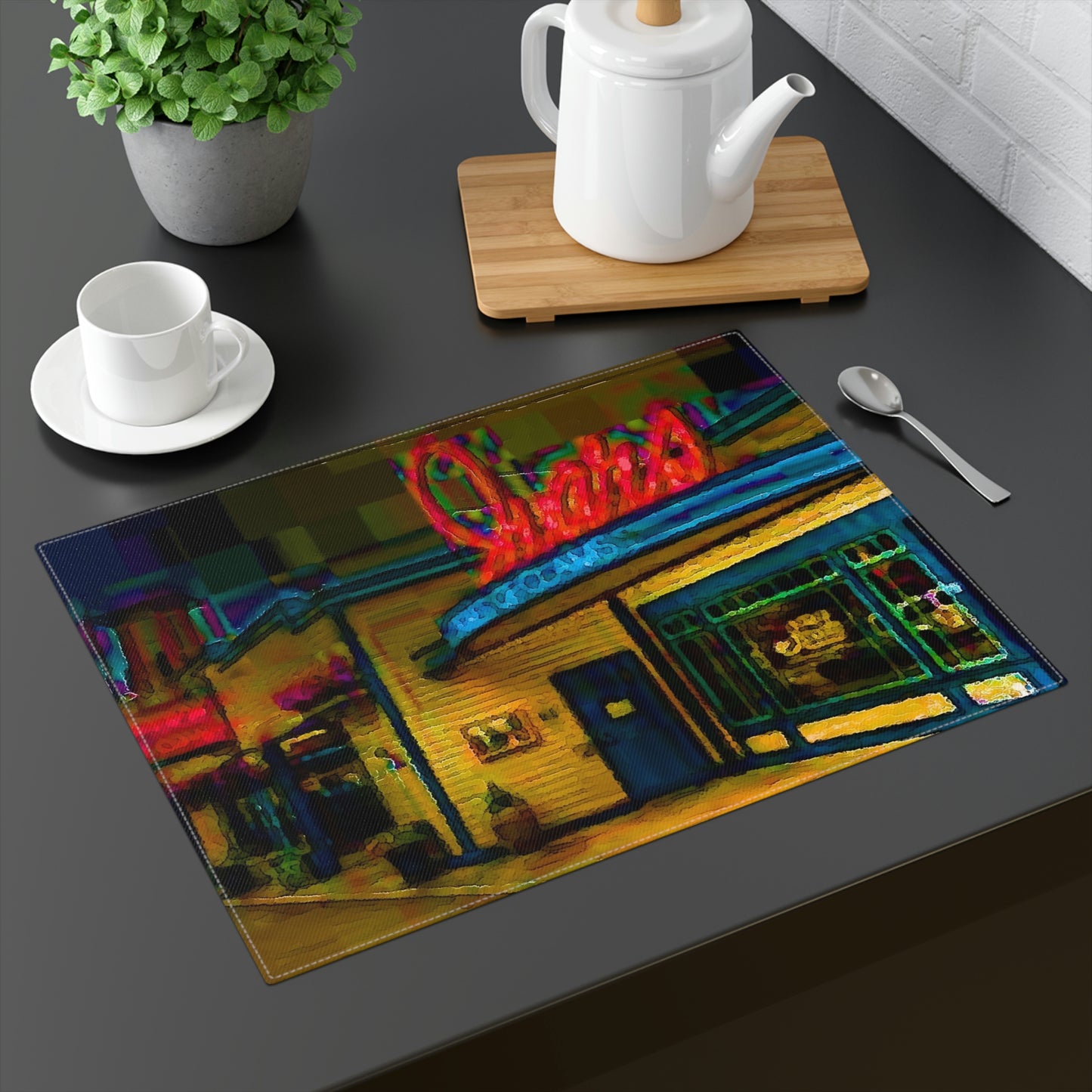 Placemat, 1pc ... In-A-Hurry & Stressed? ... Remember: Keep "Clam" ... Clam_Happy ...  'Ivars: Seattle Waterfront' ... Personal Archives ... Original Works ...