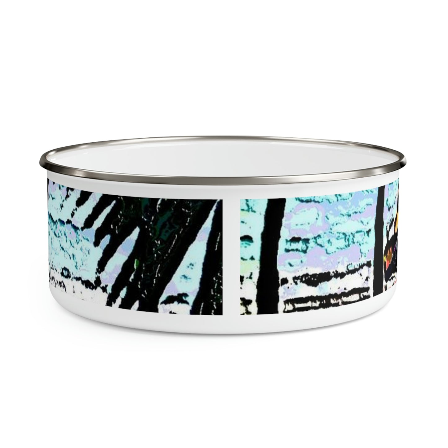 Enamel Bowl ... "A Beautiful Beach Amongst The Palms" ... The Outrigger Waikiki, Honolulu, Oahu ... Original Works ...
