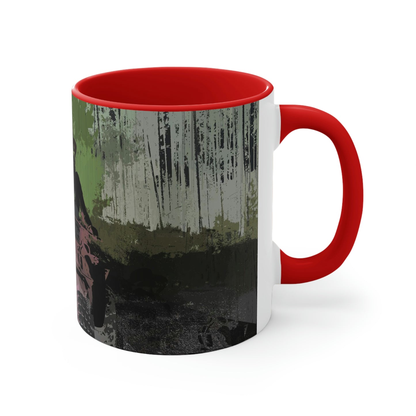 Accent Coffee Mug, 11oz ... 3-Wheeln' N' Groovin The Mountain Roads ... Central Idaho ... Original Works ...