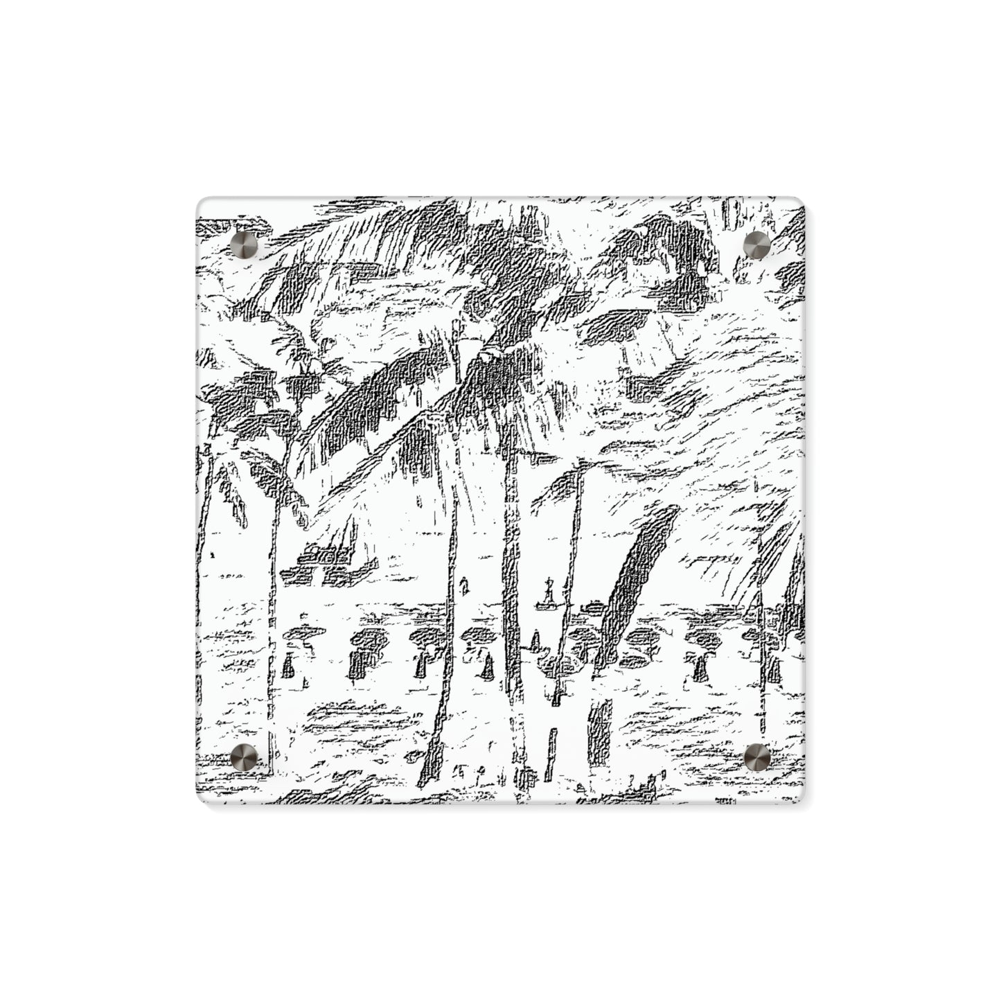 Acrylic Wall Art Panels ... "The Royal Hawai'ian: Waikiki Beach_Beach" ... Honolulu, HI ... Ocotber 2014 (Halloween) ... Original Works ...