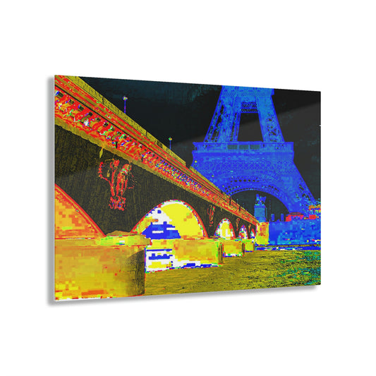 Acrylic Prints ...  Le Tour D'Eiffel ..."Along The Water" ... Barbara Joan Bonnell-Holt ... Le Voyage De Paris: 1972 ... Original Works ...