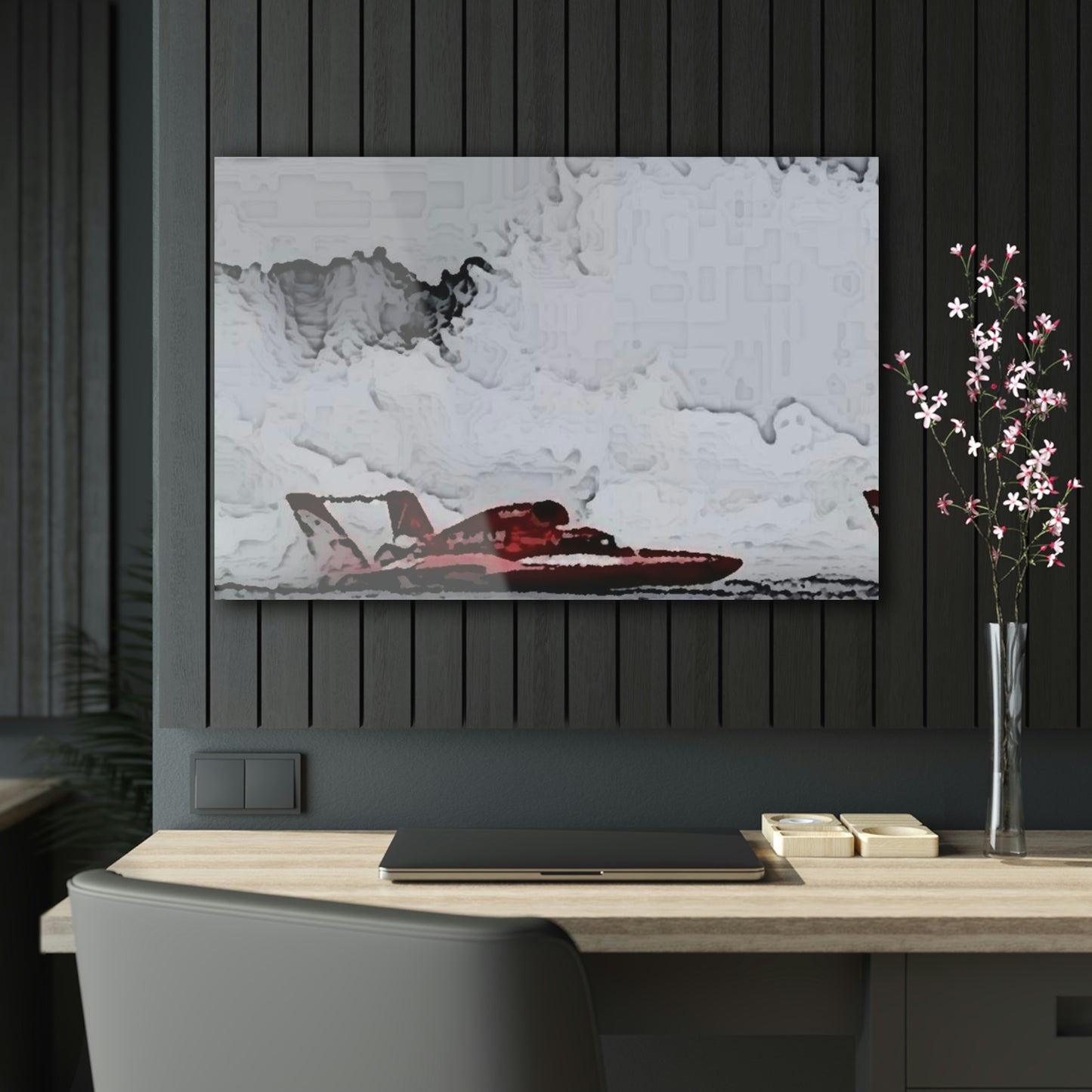 Acrylic Prints ... Seattle Columbia Cup On Lake Washington ... "Dave Wilcox Heads For The Win" ... Associate Gift-Photo ... Original Works ...