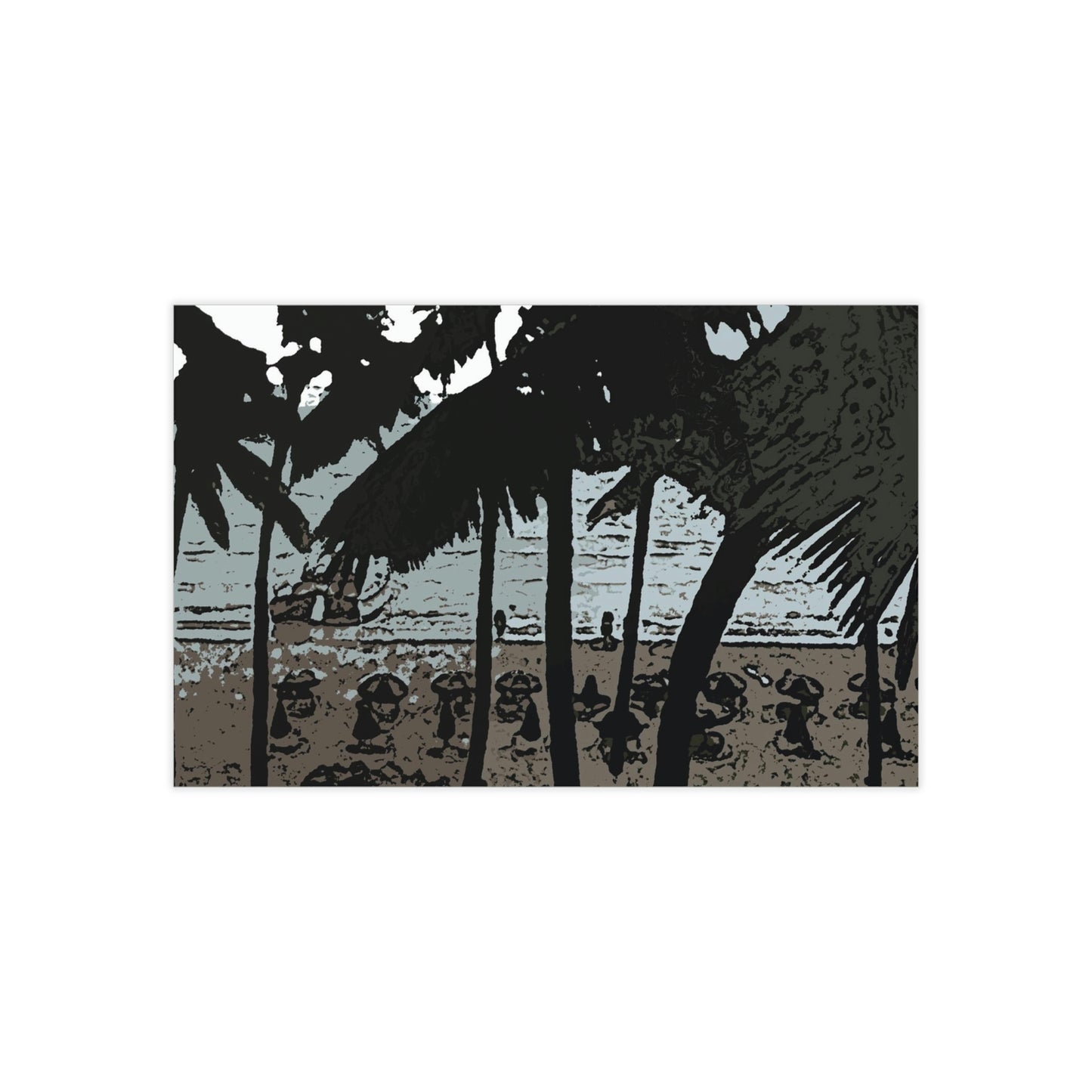 Business Cards, 100pcs ...  "A Beautiful Beach Amongst The Palms" ... The Outrigger Waikiki, Honolulu, Oahu ... Original Works ...