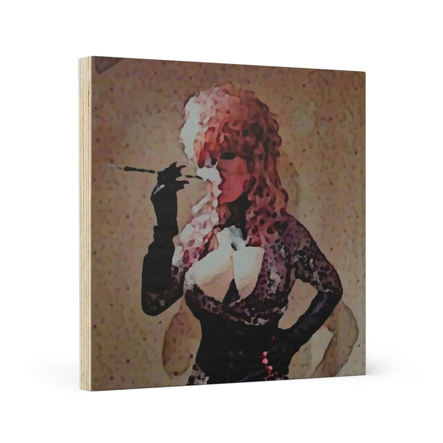 Wood Canvas ...  A Colleague Overseas ... 'Enjoying A Fag' ... Original Works ... "April Fools 2023" ... Hot-Tranny-Smoke ...
