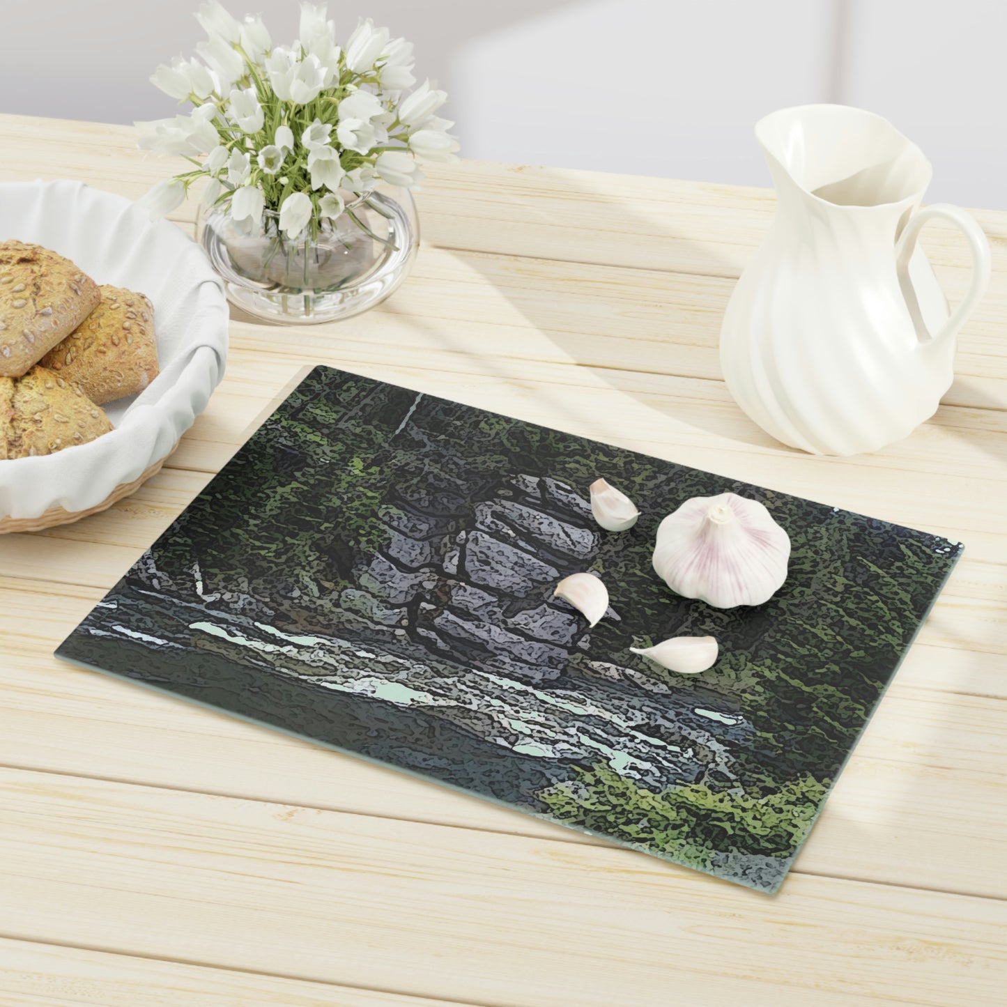 Cutting Board ..."I Am Innocent" ... Tricky-Dick Immortalized ... Nixon Rock: Along The River ... Central Idaho, Summer 2020 ... Original Works ...