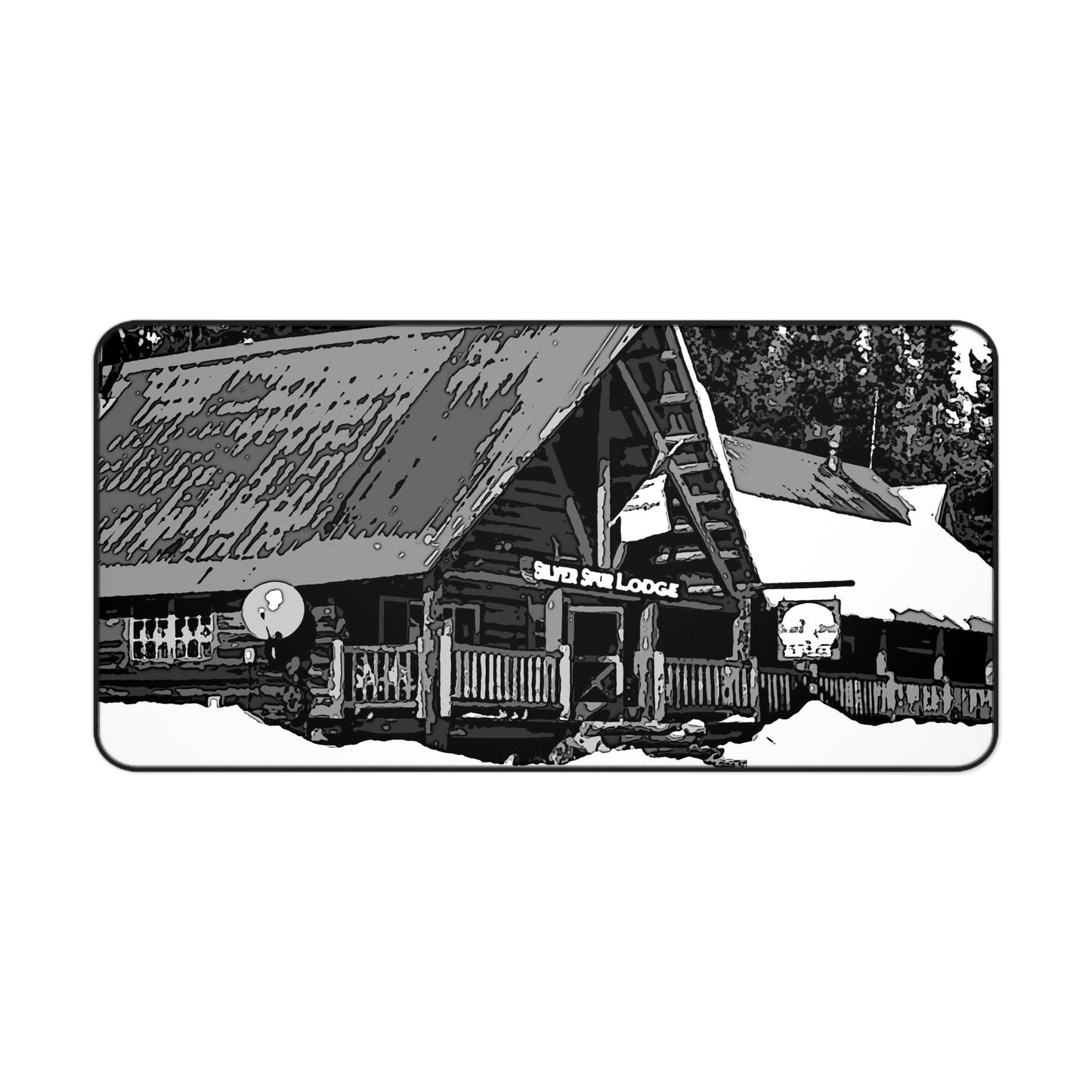 Desk Mat ... A Beautiful Lodge & Back-Country Outfitter In A Mountain Town ... 'Dixie, Idaho, November 2022' ... Original Works ...