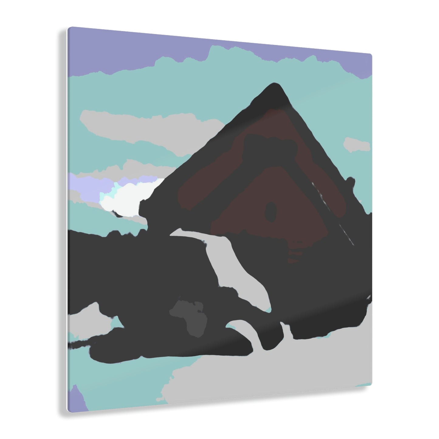 Acrylic Prints ...  After An Intense Snow Storm ... 'Digging Out' ... A Vehicle & Cabin "In The Mountains" ... March 2023 ... Original Works ...
