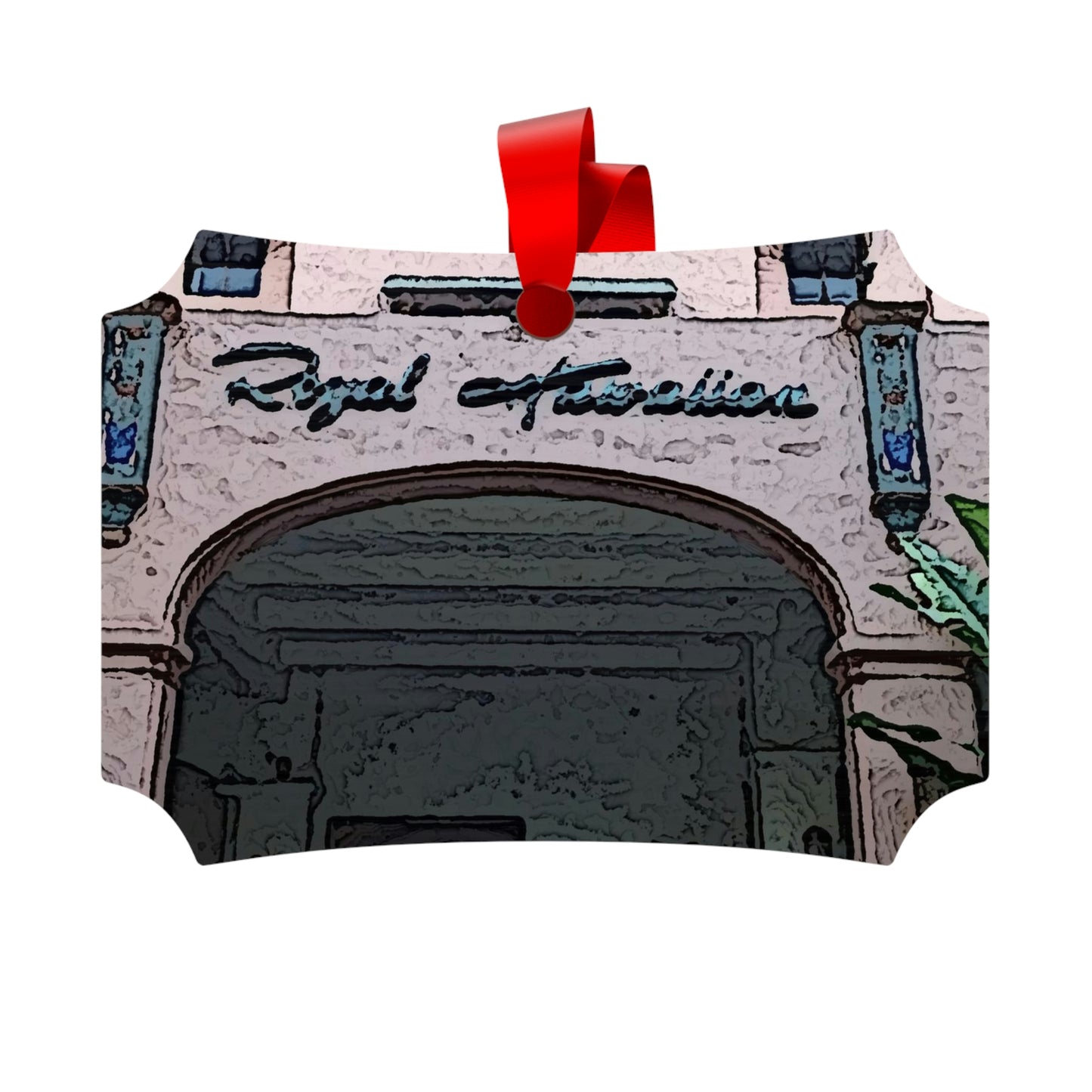 Plywood Ornaments (Round, Berlin) ... "La Grande Entree" At: 'The Pink Palace' ... The Royal Hawai'ian ... Honolulu, HI ... '27Oct2014' ... Original Works ...