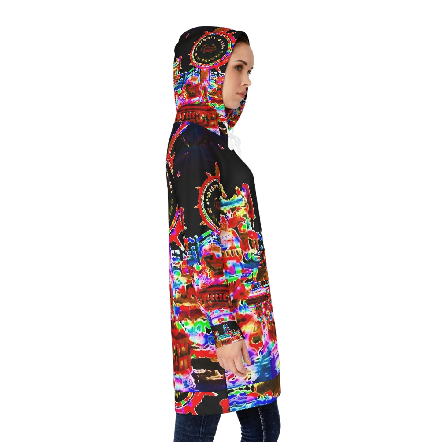 Women's Hoodie Dress (AOP) ... "No.9 Fishermen's Grotto - Fishermen's Wharf, SF, California" ... Family Archives: 1970's ... Original Works ...