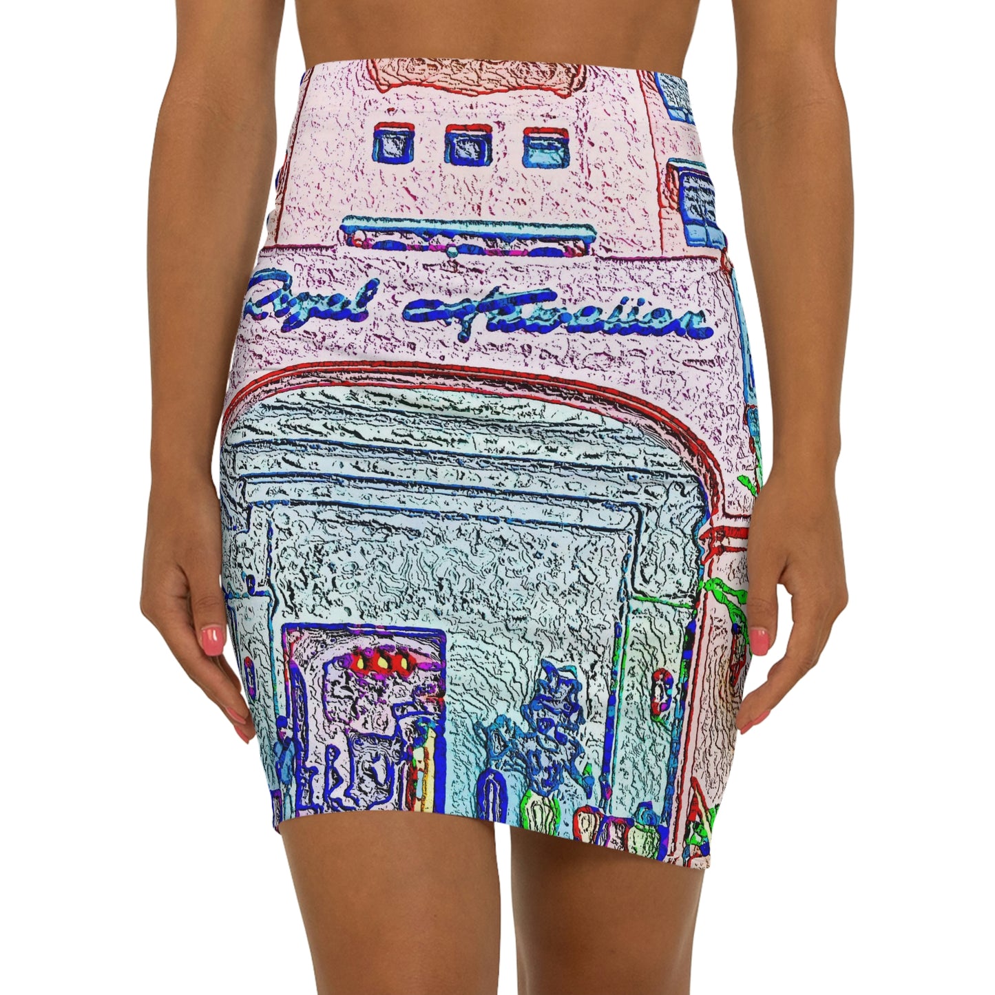 Women's Mini Skirt ... "La Grande Entree" At: 'The Pink Palace' ... The Royal Hawai'ian ... Honolulu, HI ... '27Oct2014' ... Original Works ...