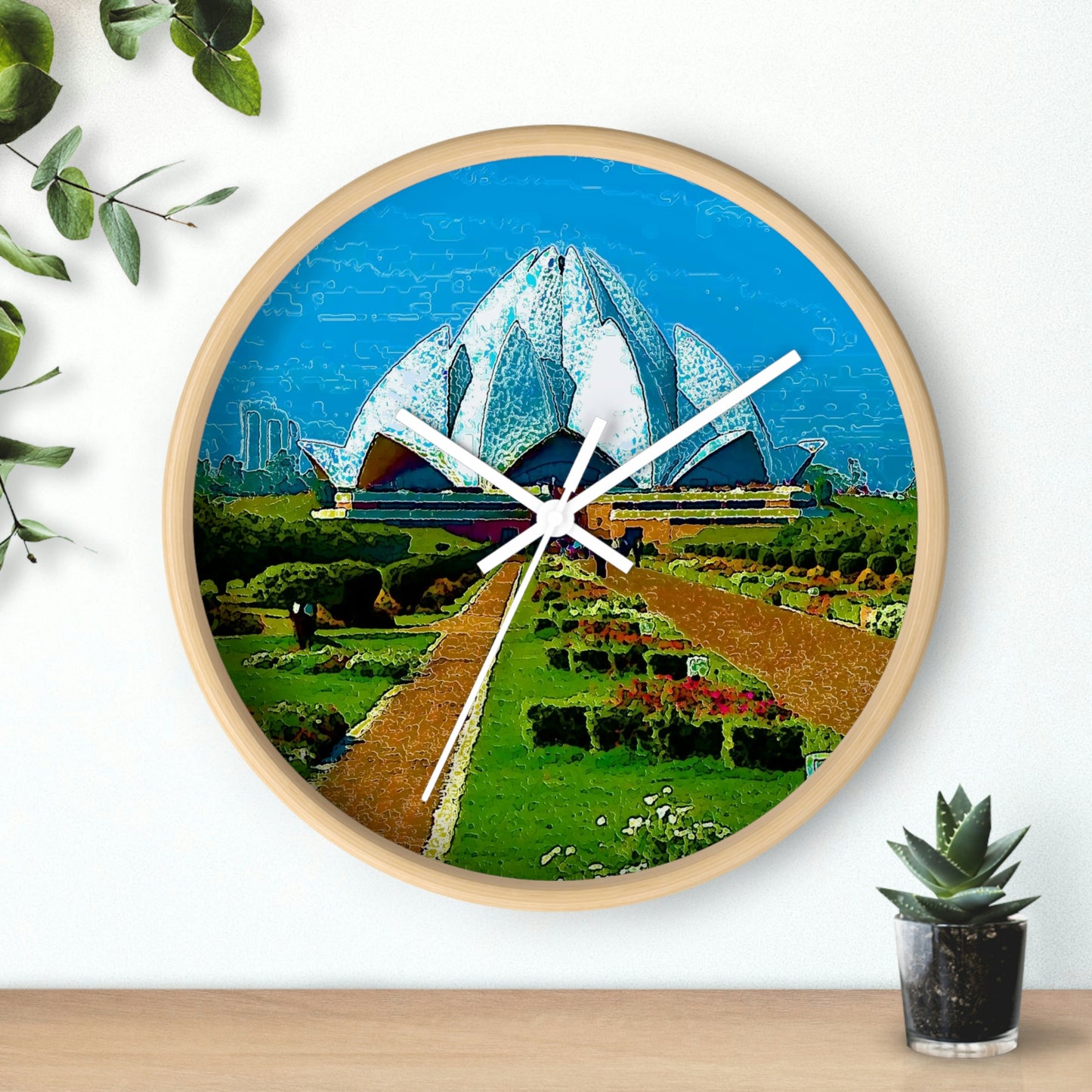 Wall clock ... 'Bahai'i House-Of-Worship' ... "Lotus Temple: Delhi, India, 2008" ... Original Works ...