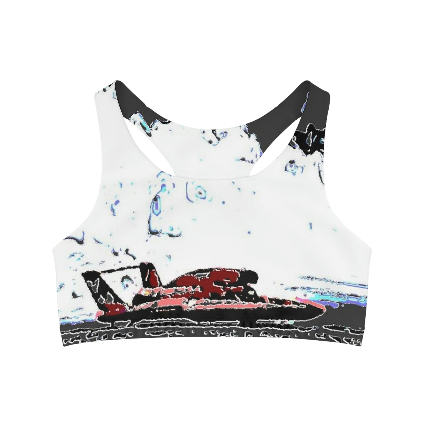 Seamless Sports Bra (AOP) ... Seattle Columbia Cup On Lake Washington ... "Dave Wilcox Heads For The Win" ... Associate Gift-Photo ... Original Works ...