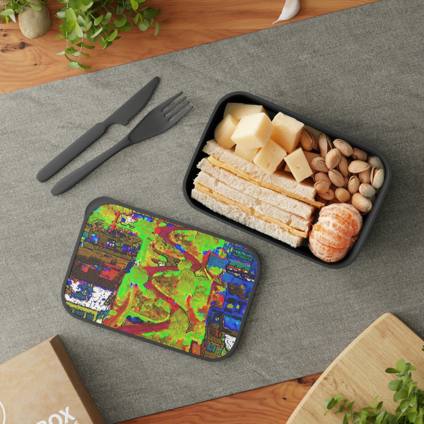 PLA Bento Box with Band and Utensils ... A Crazy Street ... 'Eight Winding Curve-Switchbacks' ... "Lombard Street, San Francisco, CA' ... Family Archives: 1970's ... Original Works ...