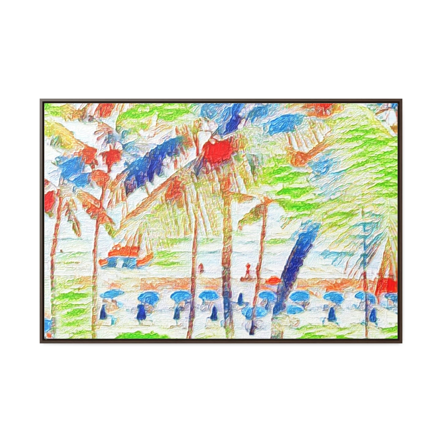 Gallery Canvas Wraps, Horizontal Frame ... "The Royal Hawai'ian: Waikiki Beach_Beach" ... Honolulu, HI ... Ocotber 2014 (Halloween) ... Original Works ...