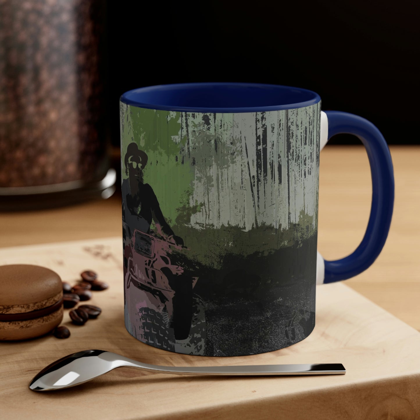 Accent Coffee Mug, 11oz ... 3-Wheeln' N' Groovin The Mountain Roads ... Central Idaho ... Original Works ...