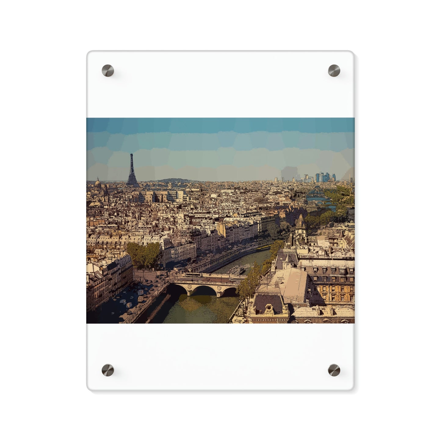 Acrylic Wall Art Panels ... Au Paris ... "Along The River Seine" ... Barbara Joan Bonnel-Holt: 1972 ... Original Works ...