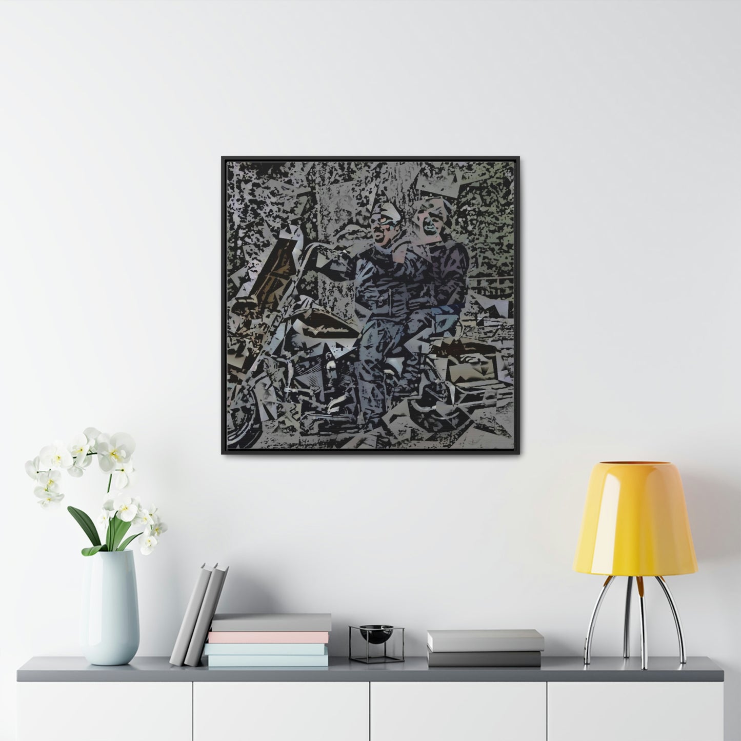 Gallery Canvas Wraps, Square Frame ... The Open Road Beckons ... "Harley 'D' Yearnings ..."  Original Works ...